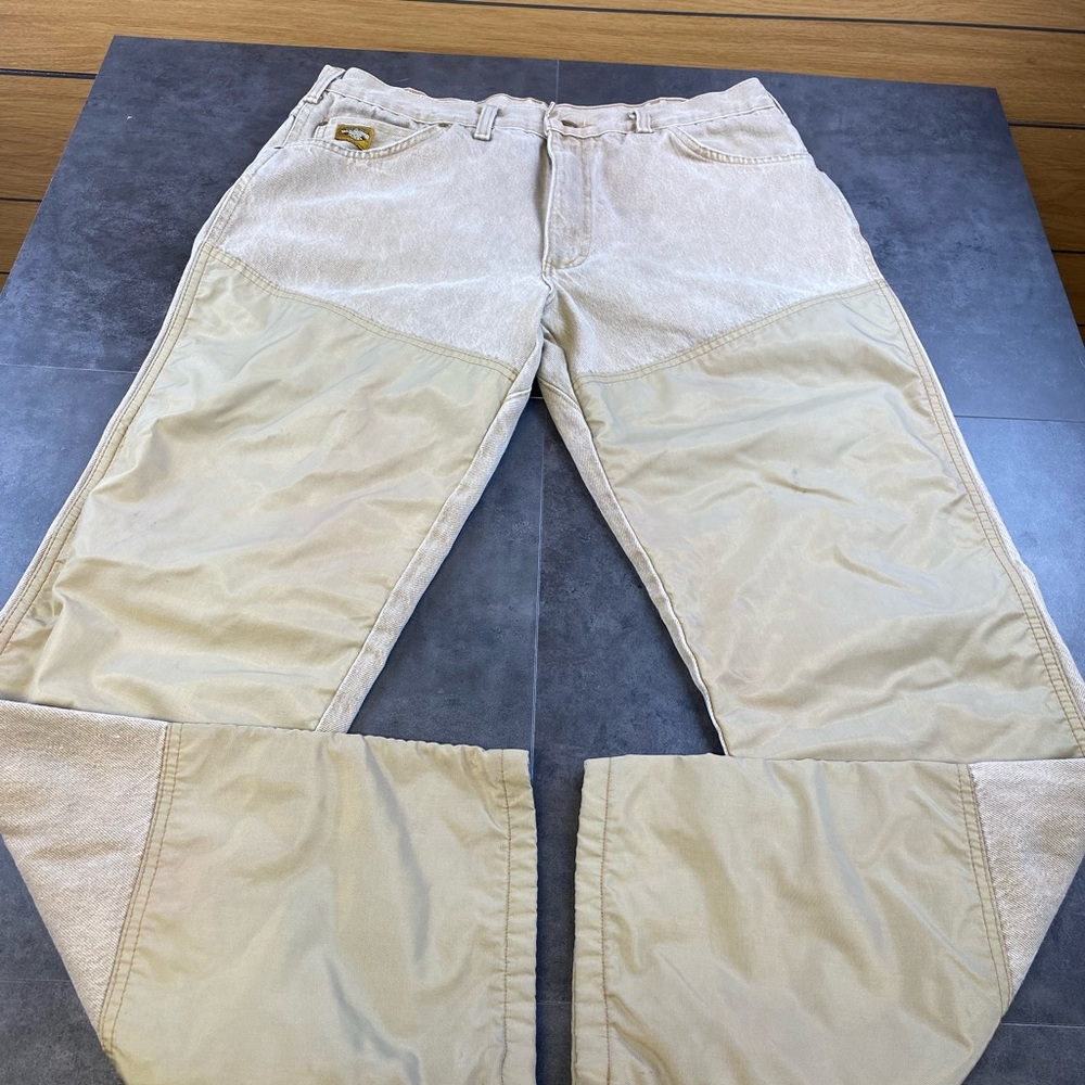 Mack’s Prairie Wings Diamond Cut Men's Brush Guard Tan Jeans 38‎ x 34